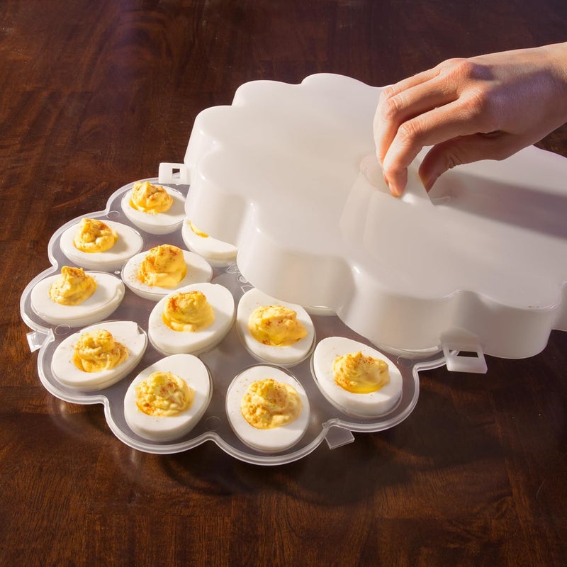 Chef Buddy Deviled Egg Container with Lid - Food Storage Containers Hold 18 Hard-Boiled Eggs Each for Catering, Parties, or Buffet by Classic Cuisine - Image 3